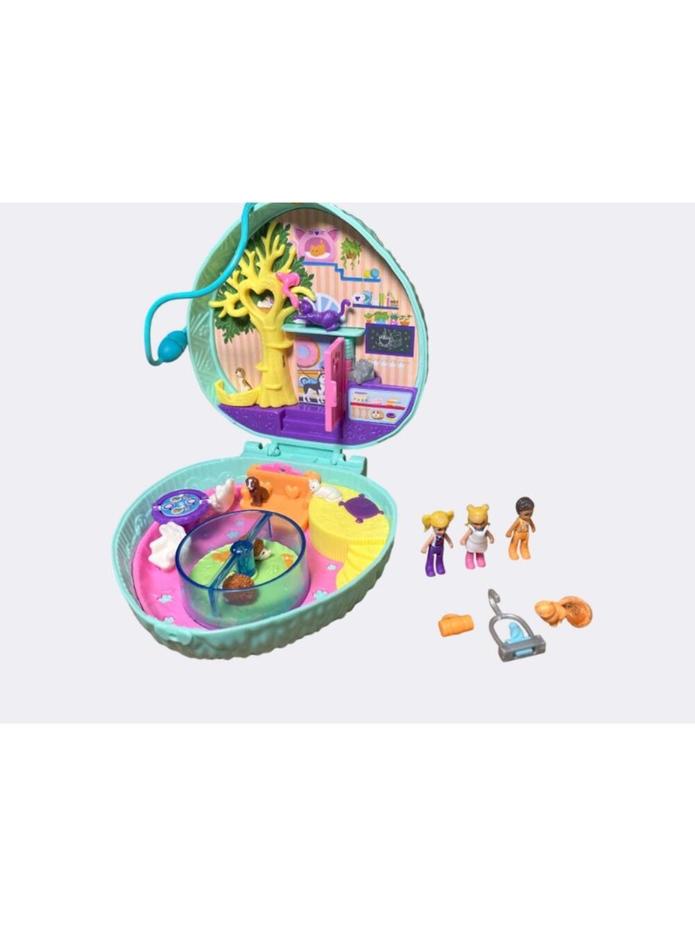 Polly Pocket Hedgehog Cafe Compact 3Micro Dolls 2 Animal Figures - Picture 8 of 14